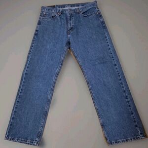 Levi's 505 Men's Blue Denim Cotton Jeans Size 36X30